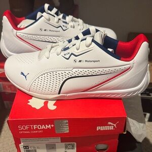 Puma White and Red Motorsport Shoes